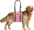 Dog Lift Harness for Large Dogs, Adjustable Comfortable Dog Sling with Handle, Knee & Rear Leg Support for Torn ACL Rehabilitation, Weak Rear Legs, Helps Senior, Disabled Canines(Pink,XL)