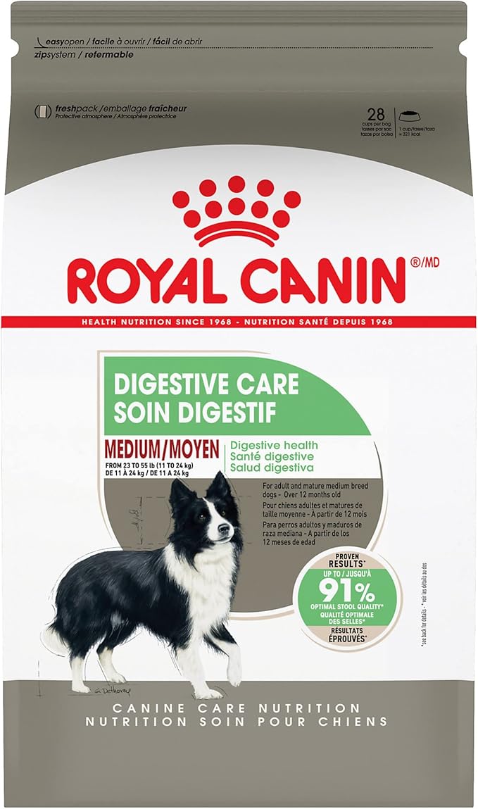 Royal Canin Canine Care Nutrition Medium Digestive Care Adult Dry Dog Food, 17 lb Bag