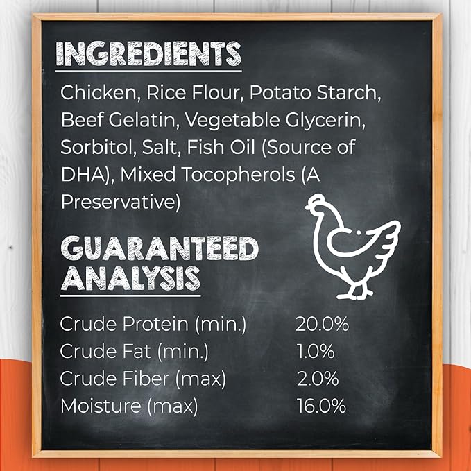 Canine Naturals IrresistiBONES Long Lasting Puppy Chicken and Rice Chew - Made with USA Chicken - All Natural - Added DHA for Healthy Growth - 6 Pack