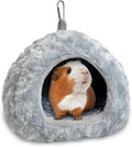 PINVNBY Guinea Pig Hideout House Ferret Bed Chinchilla House Cave Bunnies Hides Winter Nest Hamster Cage Accessories Rat Bedding for Small Animals Dwarf Hedgehogs Rabbit（Grey）