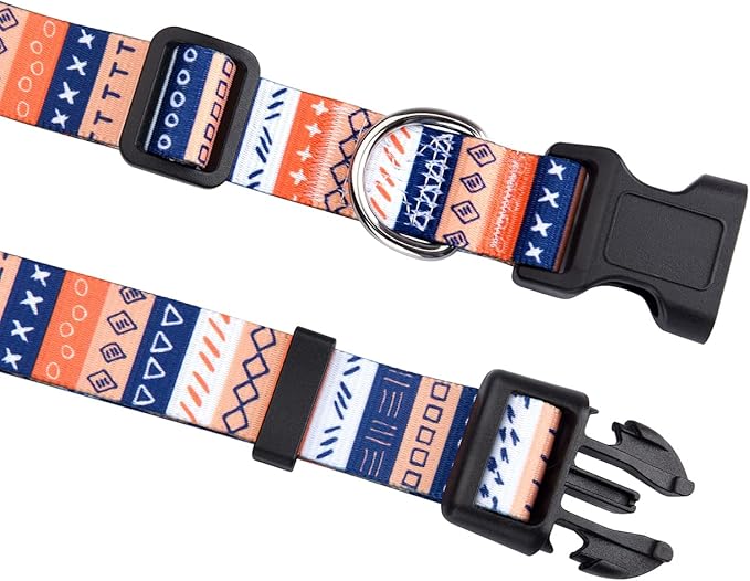 Dog Collar for Small Dogs, Soft Comfy Pet Collar for Small Medium Large Dogs, Geometry Pattern for Boy Girl Puppy Dogs(Symbol,S)