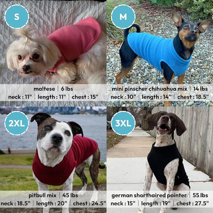 Gooby - Stretch Fleece Vest, Pullover Fleece Vest Jacket Sweater for Dogs, Red, Large