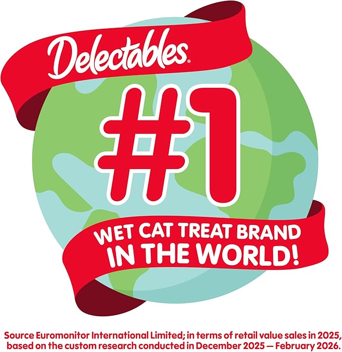 Delectables Squeeze Up Variety Pack, Creamy Squeezable Puree, Lickable Wet Cat Treats, Grain Free, No Added Fillers, No by-Products, No Added Preservatives, 0.5 Ounces Tube, 48 Tubes Total