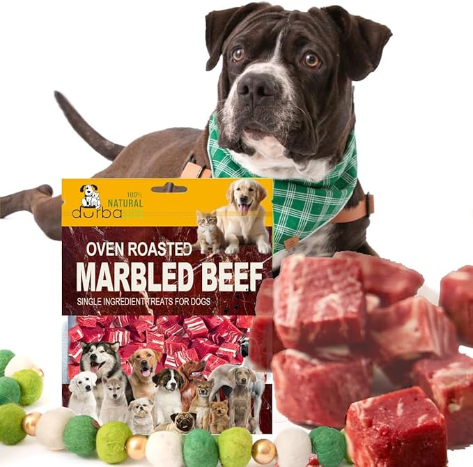 Oven Roasted Single Ingredient Treats for Dogs & Cats | Easy Chew (6.0 oz, Marbled Beef, Large)