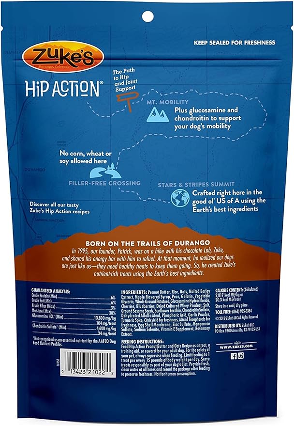 Zukes Hip Action Natural Dog Treats, 1 lb.