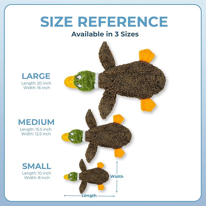 Best Pet Supplies Squeaky Dog Toys with Soft Durable Fabric for Small, Medium and Large Pets Interactive Toy for Indoor Play, Supports Active Biting and Play - 1Wild Duck, Small