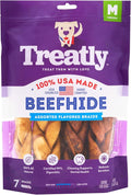 USA Beefhide Braids 7-8" Dog Chew Treats - Chicken & Beef Flavor, 7 Count/1 Pack