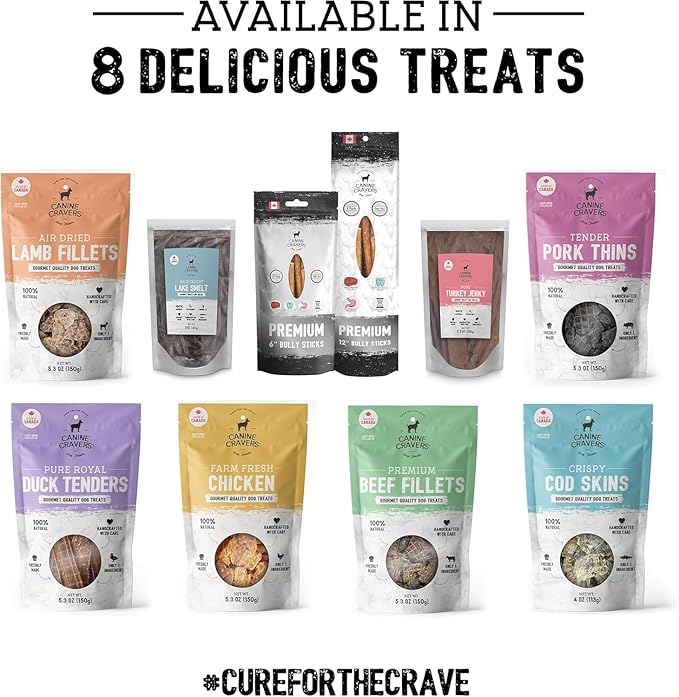 Canine Cravers Single Ingredient Dog Treats – Human Grade Air Dried Hypoallergenic Pet Food – Grain, Gluten, and Soy Free – 100% All Natural (Premium Beef Fillets, 20 oz)