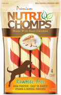 NutriChomps Dog Chews, 6-inch Twists, Easy to Digest, Rawhide-Free Dog Treats, 4 Count, Real Chicken flavor
