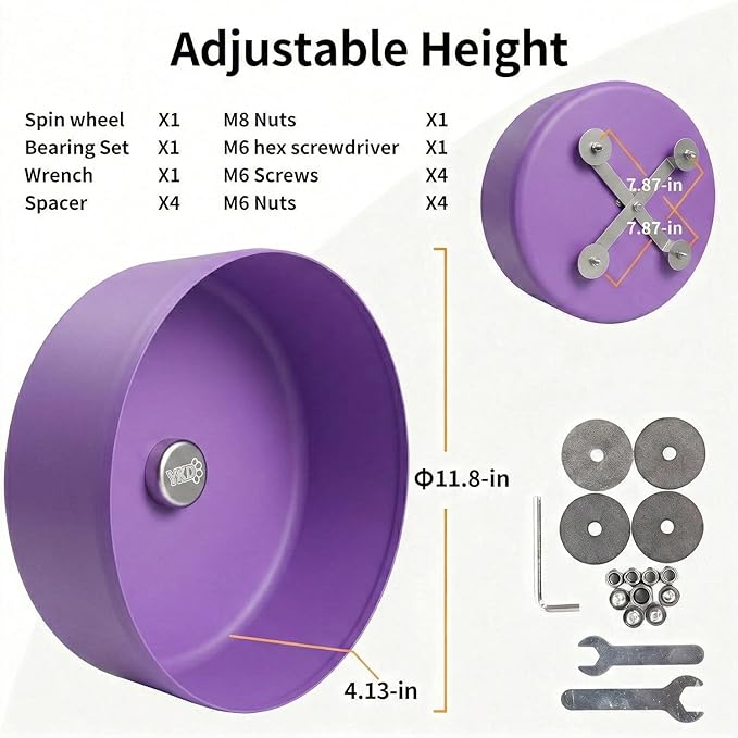 11.8" Silent Rat Exercise Wheel, Aluminum Alloy Noiseless Running Wheel for Fancy Rat, Syrian Hamsters, Hedgehogs and Small Pets (Bracket-Purple)