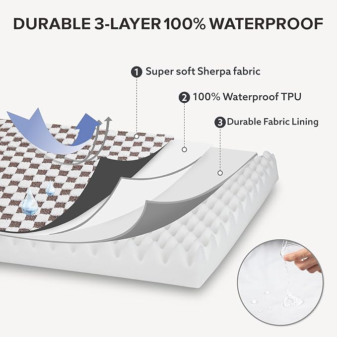 JOEJOY Dog Bed for Medium Dogs, Large Orthopedic Dog Bed with Removable Washable Cover, Cute Modern Plush & Memory Egg Crate Foam Dog Bed, 30 x 20 inch, Cofffee