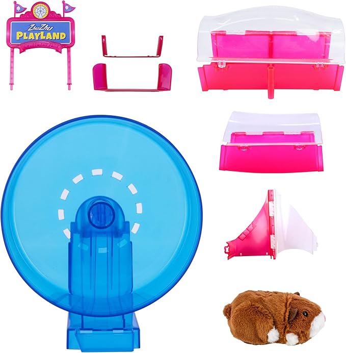 ZhuZhu City Ferris Wheel with Hamster Scoodles – Perfect for Boys & Girls! Interactive Hamster & Spinning Wheel – 40+ Unique Sounds & Actions – Pets Without The Mess