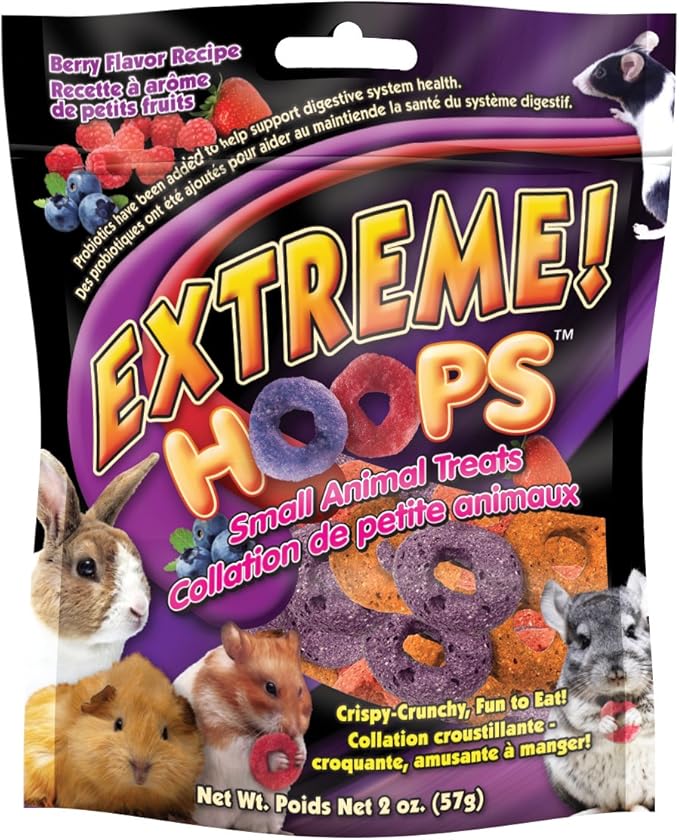 F.M.Brown's Extreme! Hoops Small Animal Treats, 2 oz