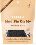 Bocce's Bakery Mud Pie Oh My Training Treats for Dogs, Wheat-Free Dog Treats, Made with Real Ingredients, Baked in The USA, Natural & Low Calorie Training Bites, PB, Carob, & Vanilla Recipe, 6 oz