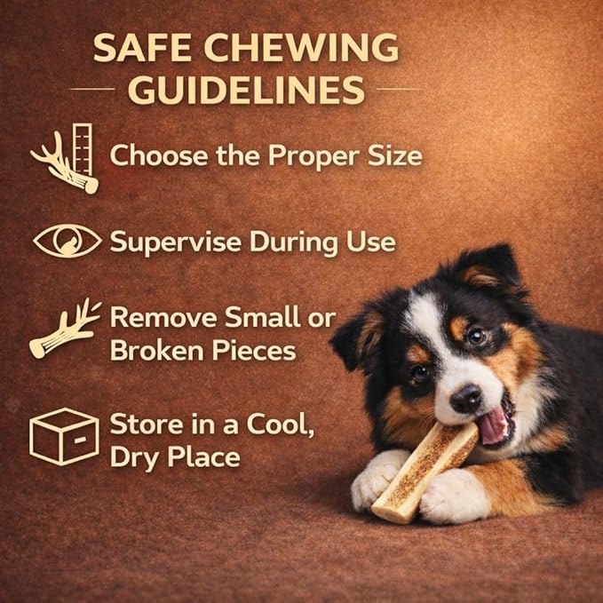 WhiteTail Naturals - Premium Split Elk Antlers for Dogs - (3 Pack Small to Medium) - All Natural, Dog Chew Bones - Naturally Shed, Cruelty-Free, Antler Chews