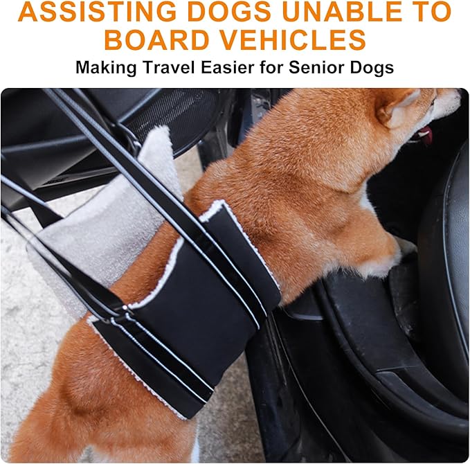 Adjustable Dog Lift Harness Dog Sling Portable Dog Sling for Back Legs Dog Lift Harness for Large Dogs Soft Lift Support and Rehab Harness for Senior,Injured,Disabled Dogs After ACL Surgery (L)