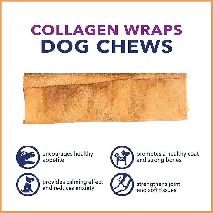 Pet Factory CareChewz Collagen 6-7" Small Wraps Dog Chew Treats - Chicken Flavor, 12 Count/4 Pack