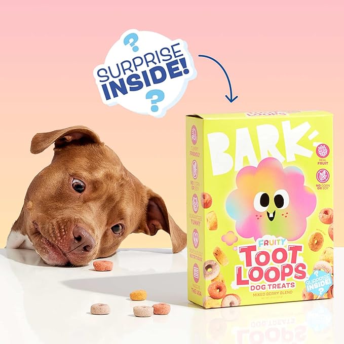 Barkbox Fruity Toot Loops-Real Mixed Berry Flavor with Real Fruit, Nutritious Grains, No Corn or Soy-24 oz Box
