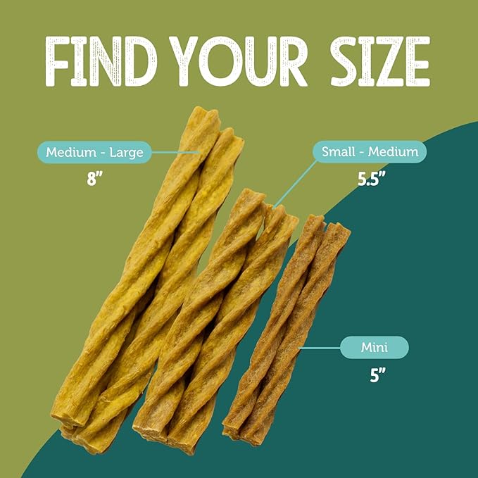 Dental Chews Twisted Sticks | for Large and Extra Large Dogs | USA Sourced Beef-Hide | Natural Scrubbing Fights Plaque and Tartar Refreshing Your Dog's Breath (4 Sticks, Peanut Butter)