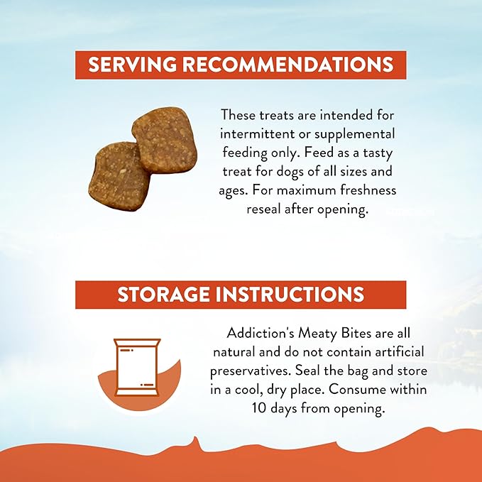 Addiction Meaty Bites - Hypoallergenic Dog Treats - Made in New Zealand - High Meat Content - Gluten and Grain-Free - Soft and Allergy Friendly (Venison, 4 Ounces - 3 Packs)