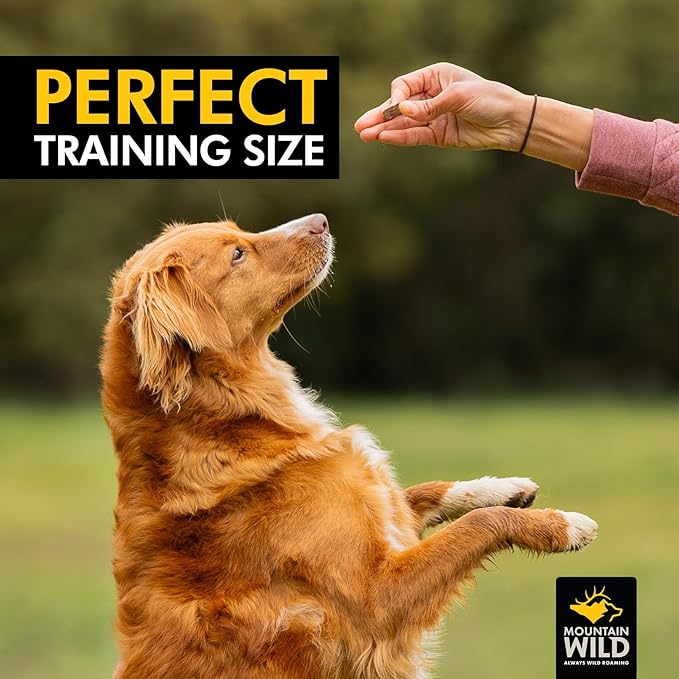 Training Treats for Dogs & Puppies – Elk & Venison Protein Puppy & Dog Treat – High Value, All-Natural, No Fillers, Grain-Free, No Artificial Preservatives – 4oz, 1 Bag