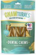 Dental Chews Twisted Sticks | for Medium and Large Dogs | USA Sourced Beef-Hide | Natural Scrubbing Action Fights Plaque and Tartar Refreshing Your Dog's Breath (5 Sticks, Chicken)