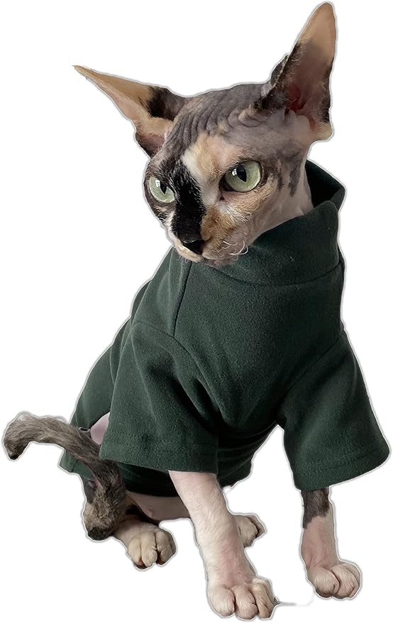 Sphynx Cat Clothes Self-Heating Warm Thermal Underwear Hairless Cat Clothes for Sphynx, Devin, Konnis Cat (XXL)
