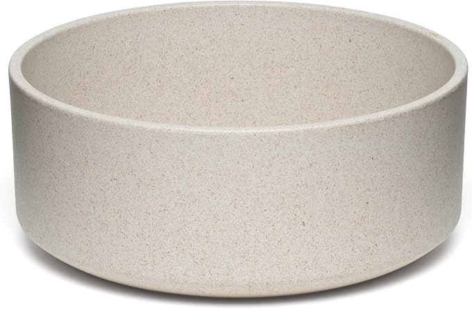 Loving Pets - Dolce Bamboo - Eco-Friendly Pet Bowls & Dishes for Dog, Cats, Puppy Food and Water Dish -Sustainable and Dishwasher Safe, Made with Real Bamboo (Large, Oat-Beige)