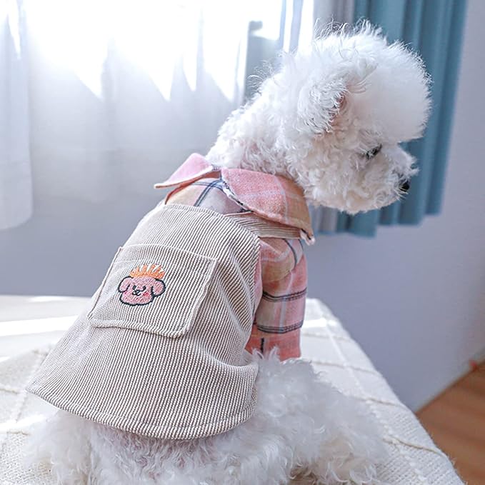 Dog Dresses for Small Dogs Girl Summer Puppy Cute Clothes Outfit Apparel Female Suspender Skirt Pup Yorkie Clothing Breathable Pet Dress for French Dogs Chihuahua