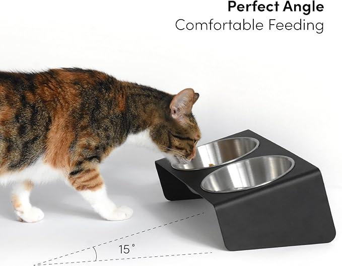 xympo Elevated Pet Bowl, for Cats and Small Dogs