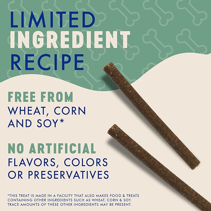 Finley's Beef & Salmon Meaty Sticks, Limited Ingredient Chicken-Free Dog Treats with Real Meat, 12oz, 2 Pack