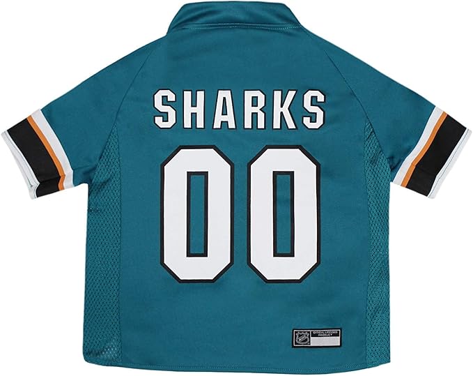 Pets First NHL San Jose Sharks Jersey for Dogs & Cats, X-Large. - Let Your Pet Be A Real NHL Fan!