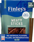 Finley's Beef & Salmon Meaty Sticks, Limited Ingredient Chicken-Free Dog Treats with Real Meat, 12oz, 2 Pack