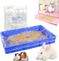 50 Pcs Disposable Rabbit Cage Liner, 26'' X 18'' Plastic Guinea Pig Cage Liners Bag Elastic Small Animal Toilet Film, Clear Crate Tray Covers for Bunnies Ferret Hamster