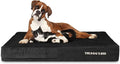 The Dog’s Bed Orthopedic Memory Foam Dog Bed for XXL Dogs, Waterproof Washable Cover, Anti-Slip Base, Calming Surface – CertiPUR-Certified Foam, Black Plush, 6 Inch Thick