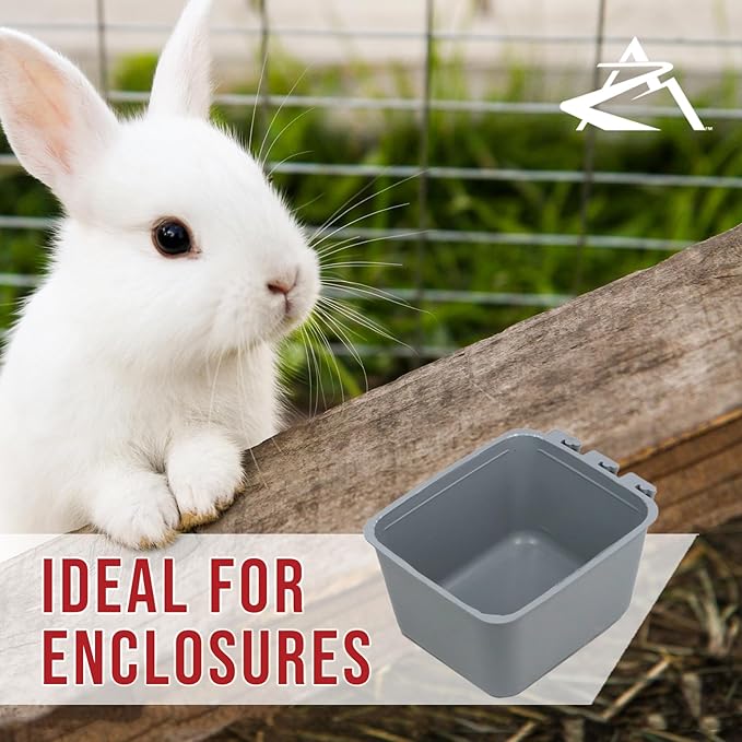 The ROP Shop 200-Pack - 16oz Gray Cage Cups for Feed & Water for Poultry Ducks, Birds, Hamsters