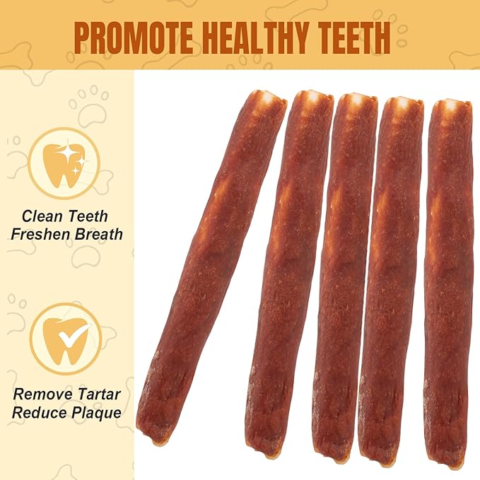 Amzey Collagen Treats for Dogs, 10" Rawhide Retriever Rolls Dog Chews Treats, Duck Wrapped Rawhide Bones Long-Lasting for Large Dogs 50lbs Up, All Natural Duck Basted Dog Rawhide Chews, 5 Count