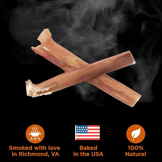 Best Bully Sticks Hickory Smoked 4 Inch Bully Sticks - 8 oz (Pack of 1) - Natural, Smoky, Grain and Odor-Free, No Additives