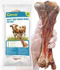 Real Beef Bones for Dogs with Meat - 8'' Big Dog Bones Beef Shank Bone, Rawhide-Free Long-Lasting Natural Single-Ingredient Dog Treats for Small, Medium & Large Dogs (1 Count)