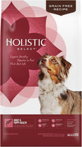 Holistic Select Natural Grain Free Dry Dog Food, Adult & Puppy Salmon, Anchovy & Sardine Recipe, 24-Pound Bag