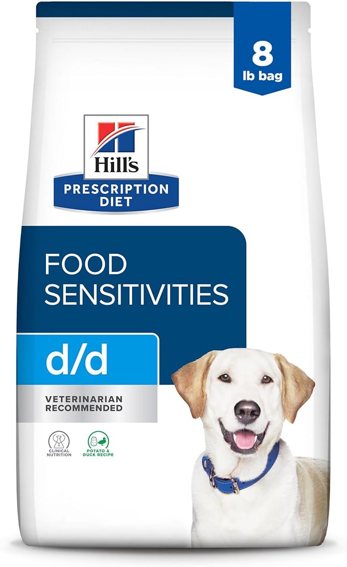 Hill's Prescription Diet d/d Food Sensitivities Dry Dog Food, Potato & Duck, 8 lb. Bag
