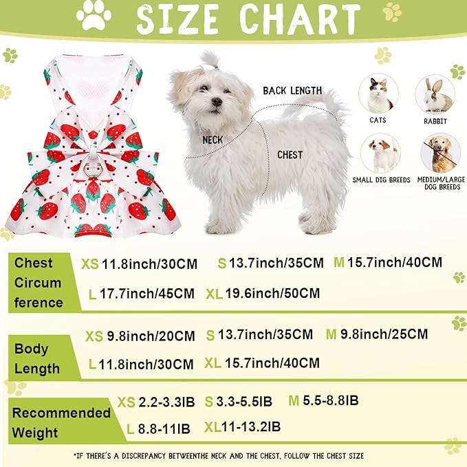 3 Pieces Dog Harness Dress and Leash Set Cute Female Dog Dresses Assorted Styles Puppy Clothes Breathable Polyester Pet Doggy Outfits Puppy Princess Skirt for Pet Dog Cat(Meidum)