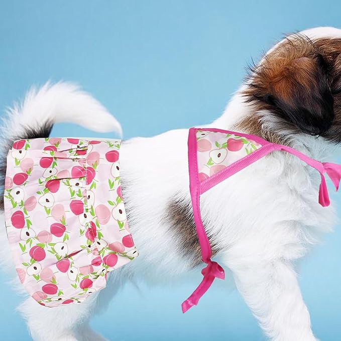 Junchl Small Dog Bikini,Summer Pet Swimsuit Puppy Bathing Dress Beach Clothes, Hawaiian Party Pet Costume Outfit for Puppy Cat Kitten Peach L