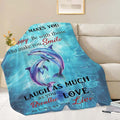 Dolphin Throw Blanket Dolphin Stuff Gifts for Kids Girls Boys Adults Women Man Soft Cozy Warm Plush Fluffy Fuzzy Fleece Blanket Decor 50''X60''
