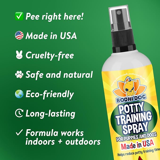 Bodhi Dog Not Here! Spray & Potty Training Spray - Puppy Training for Potty Pads - Indoor & Outdoor Potty Training for Dogs & Puppies - Safe and Effective Formula - Made in USA, New Puppy Bundle