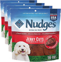 Blue Buffalo Nudges Jerky Cuts Dog Treats, Made in the USA with Natural Ingredients, Steak, 16-oz Bag (Pack of 4)