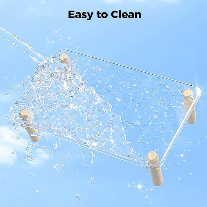 mini&moe Hamster Platform - Adjustable Heigh Small Animal Play Plastic Waterproof & Chewproof Platform for Exercise Wheel Food Bowl Water Bottle and Other Cage Accessories