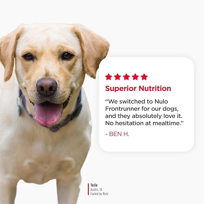 Nulo Frontrunner Dry Dog Food - Adult High-Protein Beef, Barley & Lamb Recipe, Natural Kibble with Ancient Grains, Probiotics, Taurine, Omega 3 for Small, Medium and Large Breeds, 25lb Bag