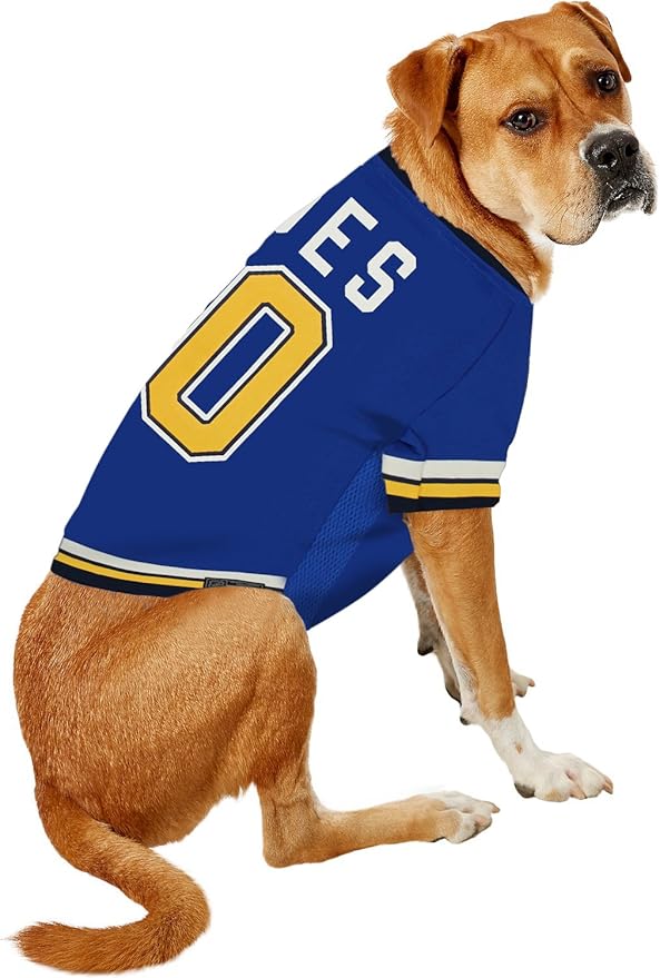 NHL St.Louis Blues Jersey for Dogs & Cats, Medium. - Let Your Pet Be A Real NHL Fan!