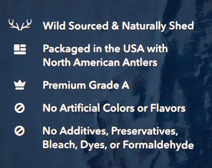 Amazon Brand - Wag Dog Deer Antler Chew, Naturally Shed, Whole, Large 8-9.5 inches, Long Lasting for Aggressive Chewers, Best for Dogs 30-45 lbs, 3.20 Ounce (Pack of 1)
